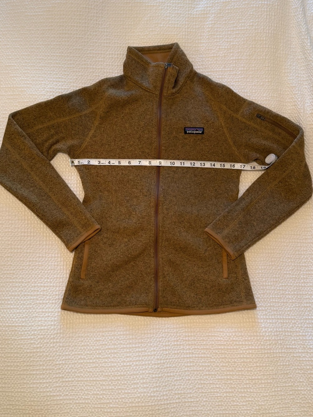 Patagonia | Brown Heather Full-Zip Fleece Jacket | Size = Small - Picture 7 of 9
